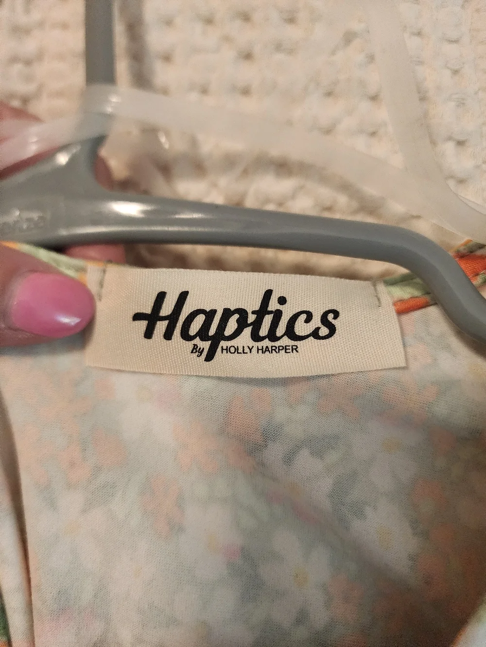 Haptics Floral Tie-Front Romper Yellow Peach Cream Floral 1X Cottagecore Summer